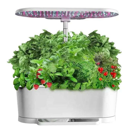 15 Pots Smart Hydroponic System with LED grow light for indoor gardening.