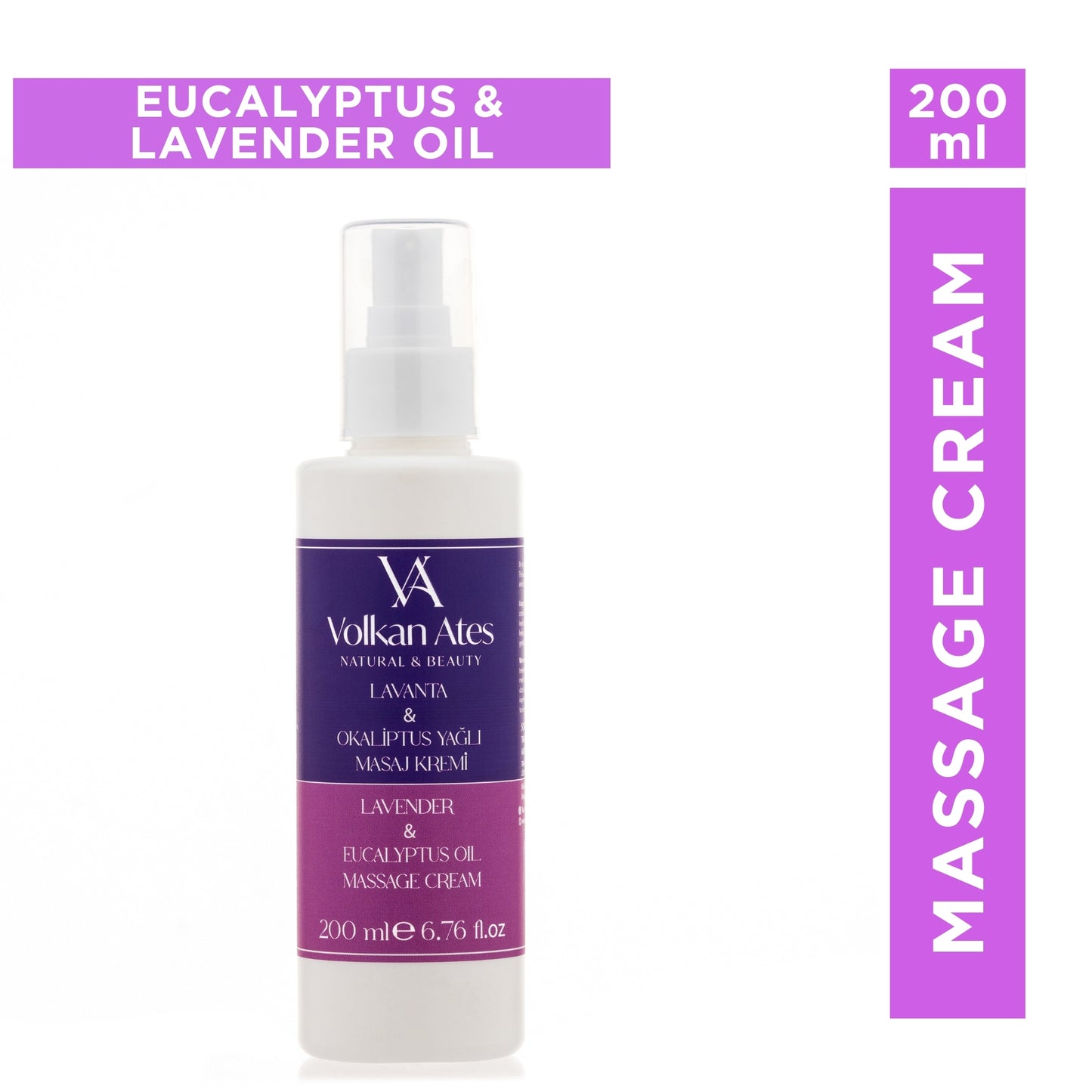 Massage Cream With Lavender And Eucalyptus Oils 200ml
