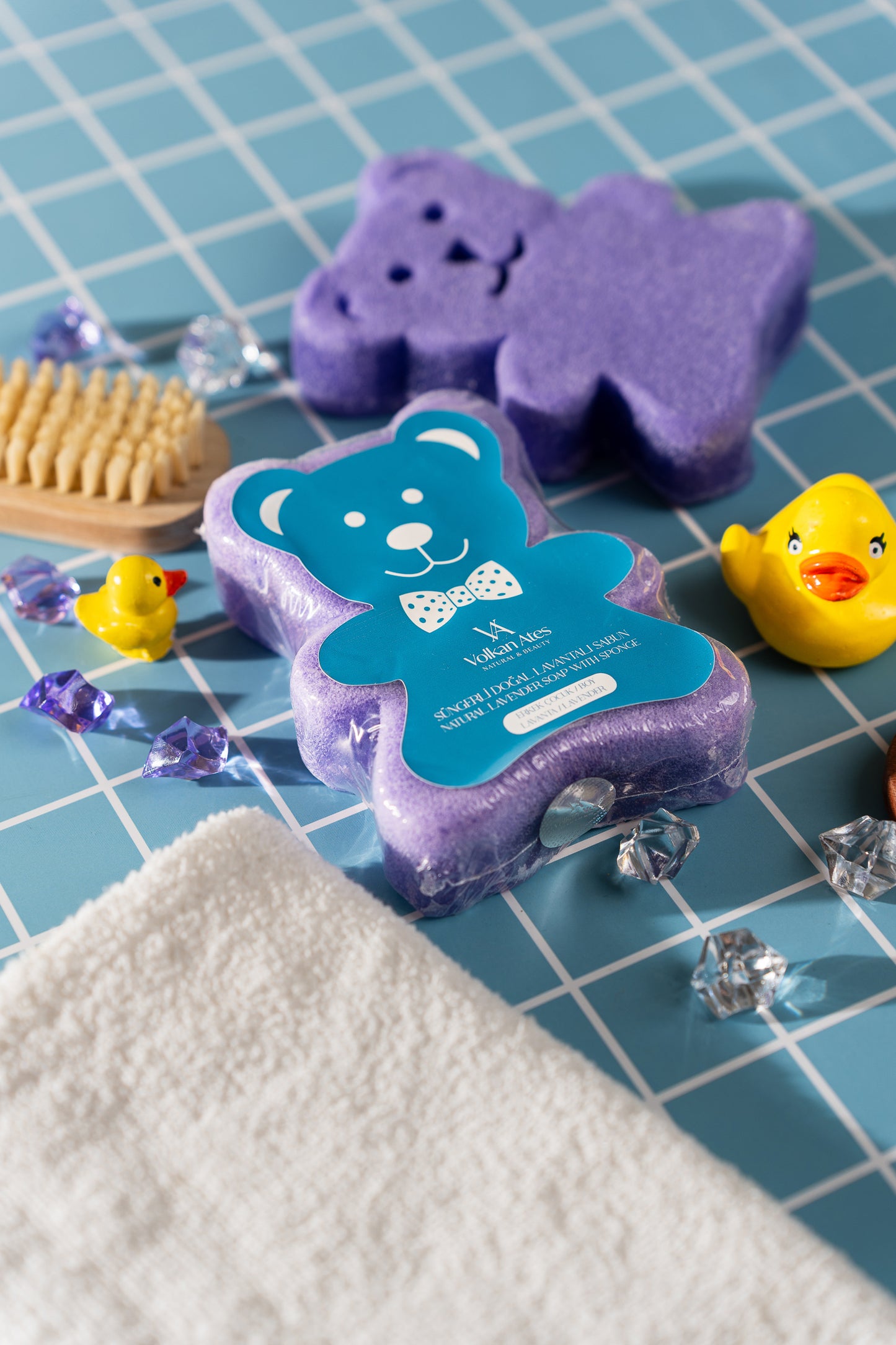 Lavender Scented Kids Sponge Soap - Boys