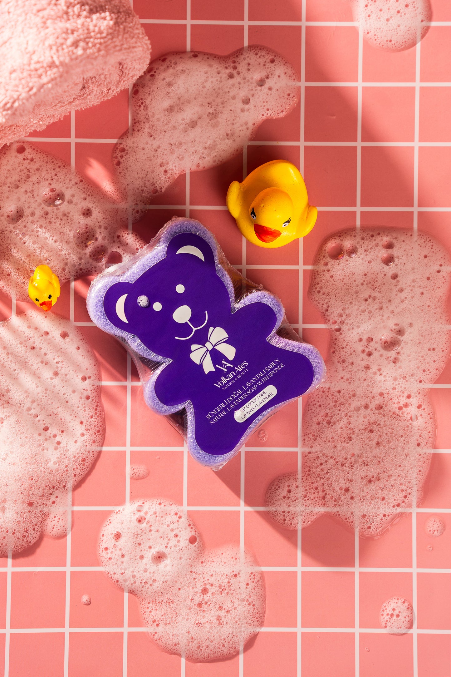 Lavender Scented Kids Sponge Soap - Girls