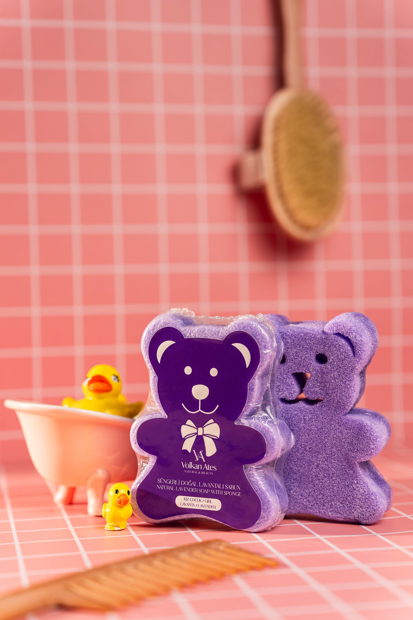 Lavender Scented Kids Sponge Soap - Girls