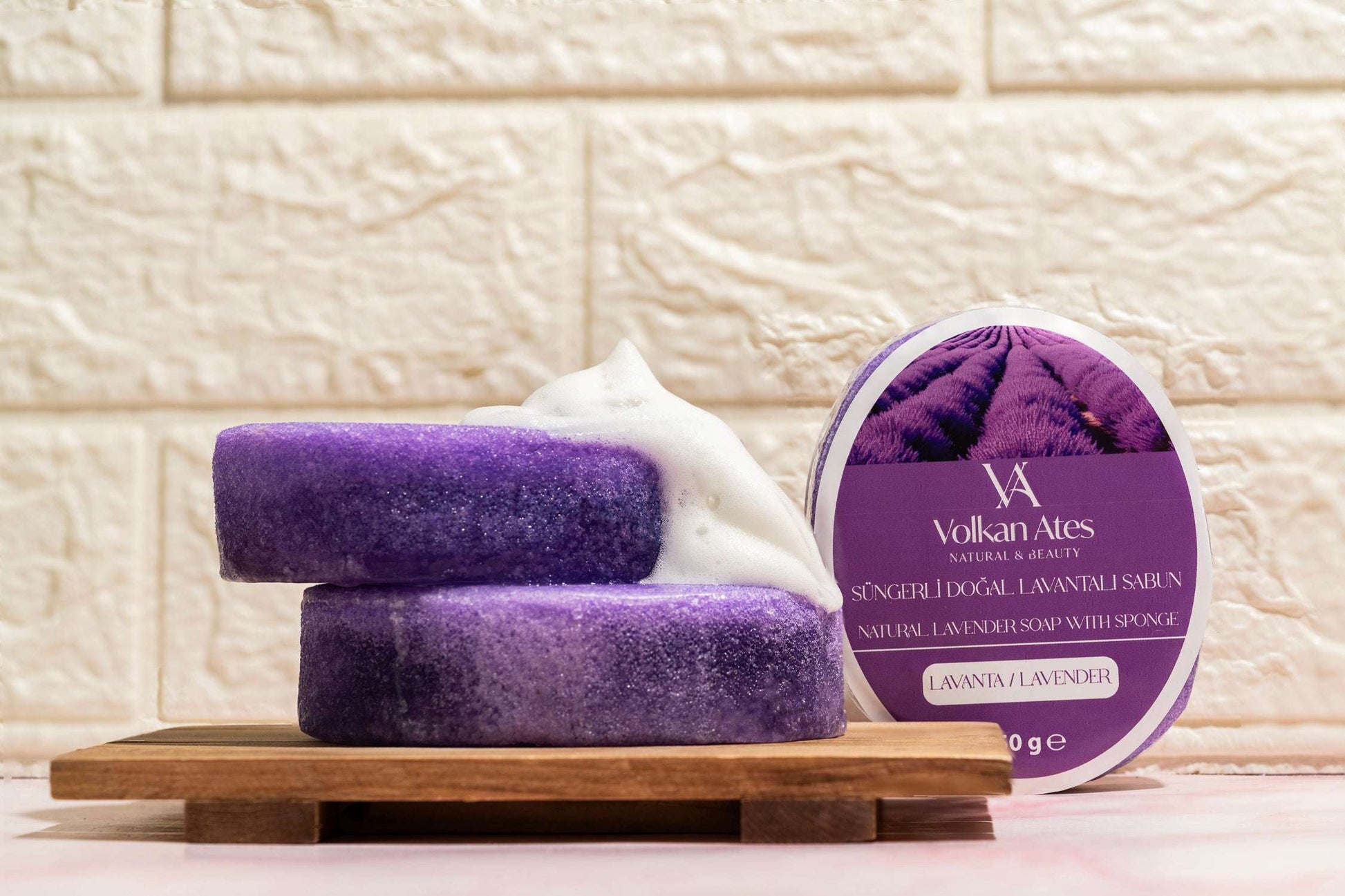 NATURAL LAVENDER SOAP WITH SPONGE 150 GRAM
