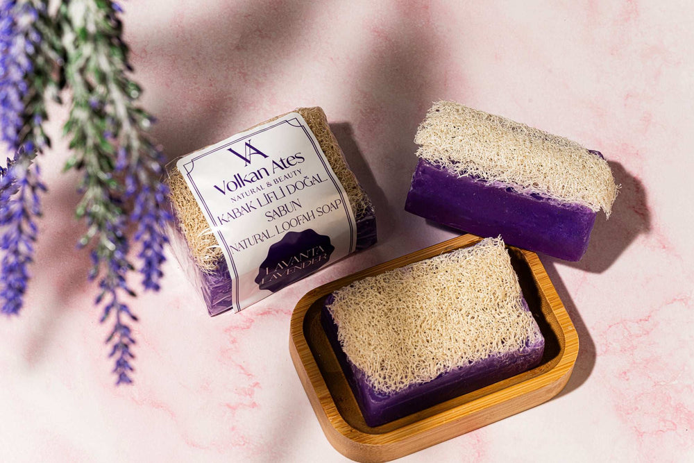 NATURAL LAVENDER LOOFAH SOAP
