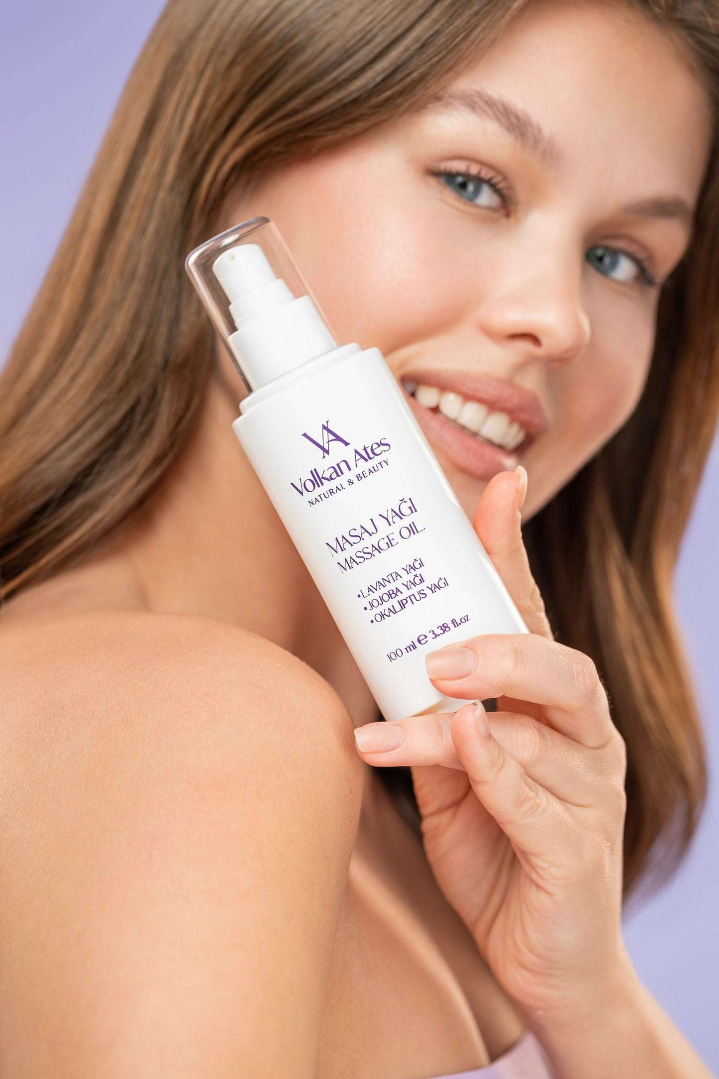 MASSAGE OIL WITH LAVENDER, EUCALYPTUS, AND JOJOBA OILS 100ML