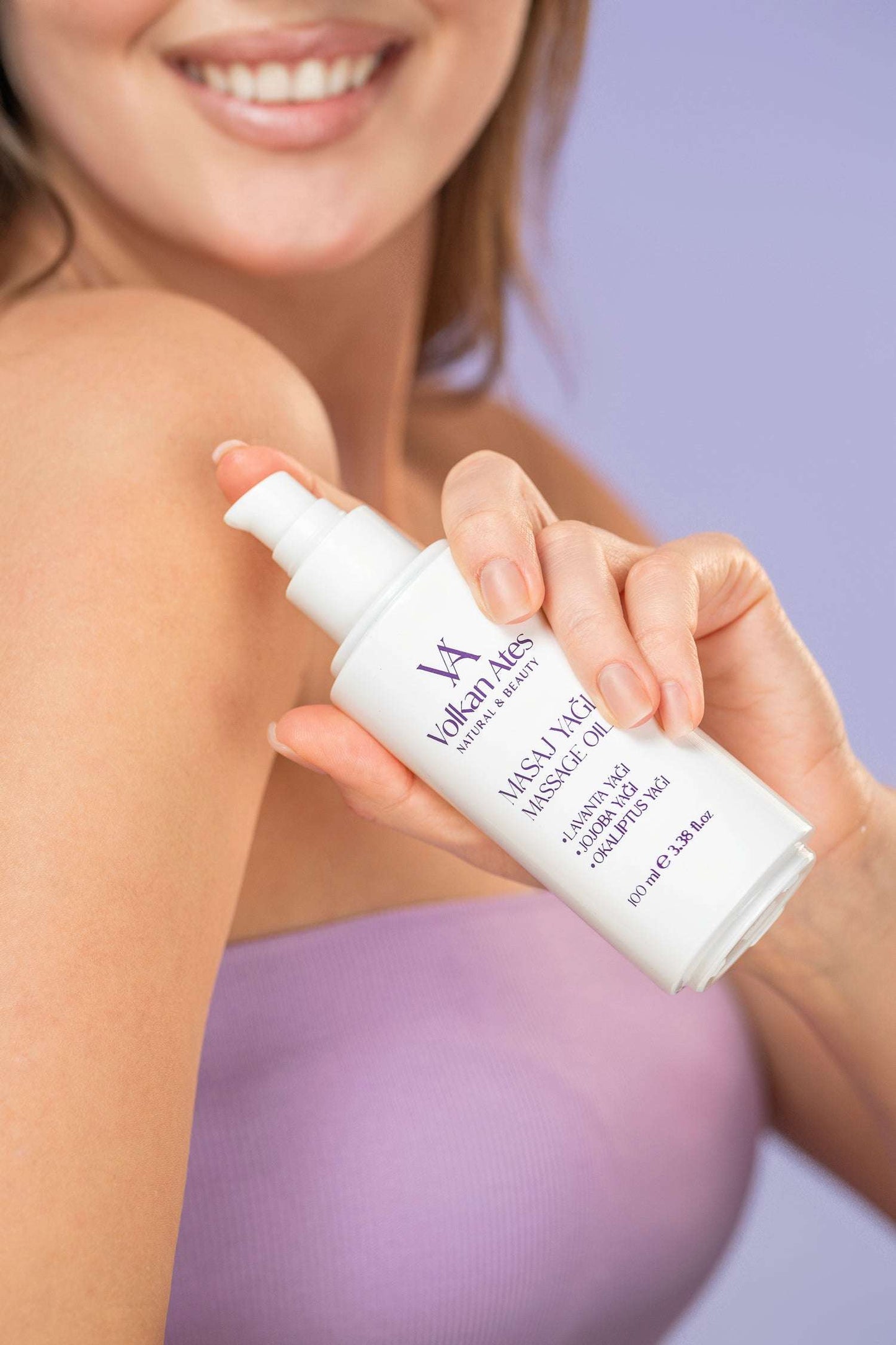 MASSAGE OIL WITH LAVENDER, EUCALYPTUS, AND JOJOBA OILS 100ML