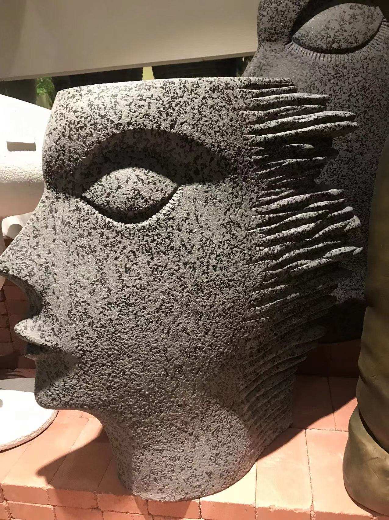 Human Face Fiberglass Pot